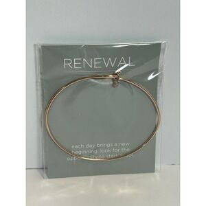New in Package Origami Owl Core Renewal Rose Gold‎ Tear Drop Bangle Bracelet